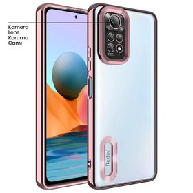 Zebana Xiaomi Redmi Note 11 Pro Rose Gold Glint Silikon Cep Telefonu Kılıfı