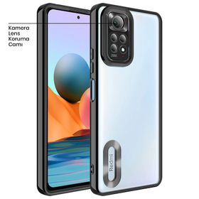 Zebana Xiaomi Redmi Note 11 Siyah Glint Silikon Cep Telefonu Kılıfı