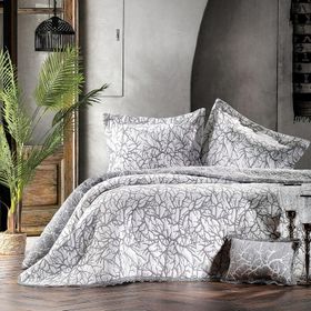 Zebra Casa All Days Boungh Füme Tek Kişilik Yatak Örtüsü