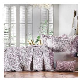 Zebra Casa All Days Boungh Mürdüm Çift Kişilik Yatak Örtüsü
