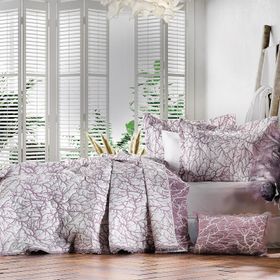 Zebra Casa All Days Boungh Mürdüm Çift Kişilik Yatak Örtüsü