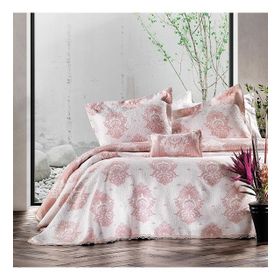 Zebra Casa All Days Damask Pudra Çift Kişilik Yatak Örtüsü