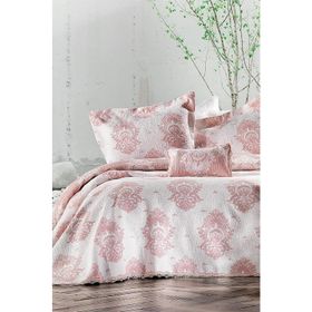 Zebra Casa All Days Damask Pudra Çift Kişilik Yatak Örtüsü