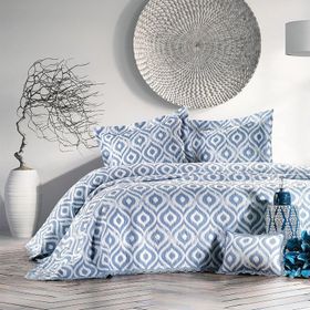 Zebra Casa All Days İkat İndigo Tek Kişilik Yatak Örtüsü
