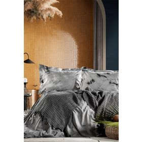 Zebra Casa Loft Antrasit Çift Kişilik Pike Takım
