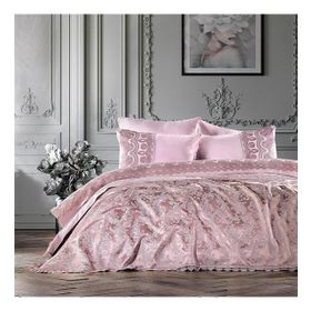 Zebra Casa Mantova Pudra Çift Kişilik Nevresim Pike Seti