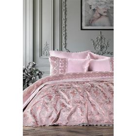 Zebra Casa Mantova Pudra Çift Kişilik Nevresim Pike Seti