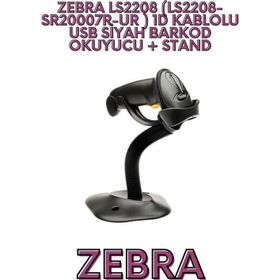 Zebra LS2208 LS2208-SR20007R-UR 1D Kablolu USB Siyah Barkod Okuyucu ve Stand