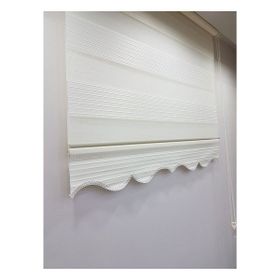 Zebraevim 160 x 260 cm Ekru Trend Pliseli Etek Dilimli Zebra Perde