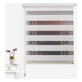 Zebraevim 90 x 200 cm Ekru Trend Pliseli Etek Dilimli Zebra Perde