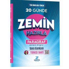 Zeduva Yayınları Öznur Saat Yıldırım 2026 Türkçe Saati 20 Günde Zemin Hazırla Paragraf Anlam Bilgisi Soru Bankası