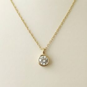 Zeino 14K Altın Kaplama - 40 cm Tektaş Zirkon Kolye