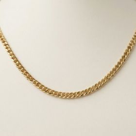 Zeino 14K Altın Kaplama - 50 cm Balıksırtı Kalın Kolye