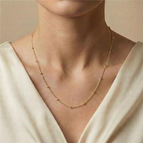Zeino 14K Altın Kaplama - 50 cm Dorikalı Sık Yılan Kolye