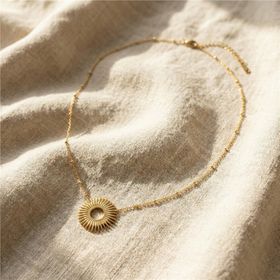 Zeino 18k Altın Kaplama - 44+5 cm / 1 mm Solaris Çelik Kolye