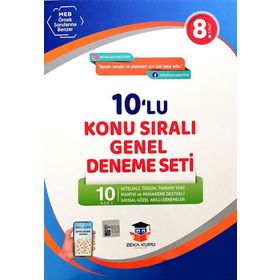 Zeka Küpü Yayınları 8.Sınıf 10'lu Konu Sıralı Genel Deneme Seti