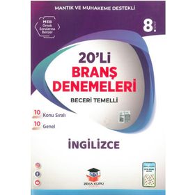 Zeka Küpü Yayınları 8.Sınıf İngilizce 20'li Branş Denemeleri