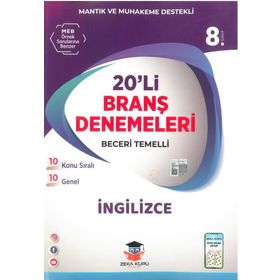 Zeka Küpü Yayınları 8.Sınıf İngilizce 20'li Branş Denemeleri