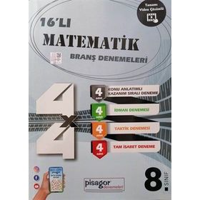 Zeka Küpü Yayınları 8. Sınıf Matematik 16 lı Branş Denemeleri