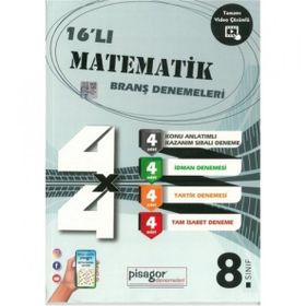 Zeka Küpü Yayınları 8. Sınıf Matematik 16 lı Branş Denemeleri