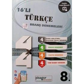 Zeka Küpü Yayınları 8. Sınıf Türkçe 16 Branş Denemeleri