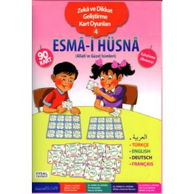 Zeka ve Dikkat Geliştirme Kart Oyunları 4 - 5 Dilde Esma-i Hüsna - kollektif