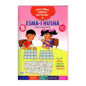 Zeka ve Dikkat Geliştirme Kart Oyunları 4 - 5 Dilde Esma-i Hüsna - kollektif