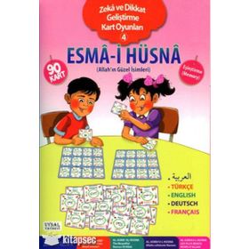 Zeka ve Dikkat Geliştirme Kart Oyunları 4 - 5 Dilde Esma-i Hüsna - kollektif