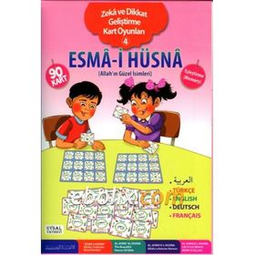 Zeka ve Dikkat Geliştirme Kart Oyunları 4 - 5 Dilde Esma-i Hüsna - kollektif