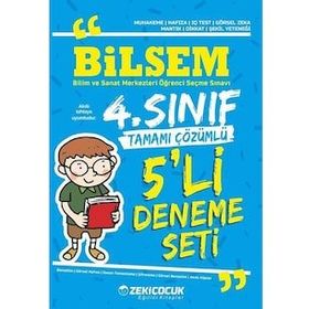 Zeki Çocuk Yayınları 4. Sınıf Bilsem 5'li Deneme Seti