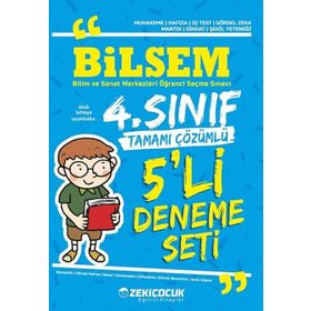 Zeki Çocuk Yayınları 4. Sınıf Bilsem 5'li Deneme Seti