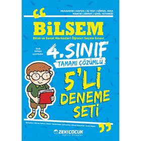 Zeki Çocuk Yayınları 4. Sınıf Bilsem 5'li Deneme Seti