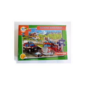 Zekice Oyuncak İtfaiyeciler 36 Parça Çocuk Puzzle