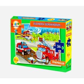 Zekice Oyuncak İtfaiyeciler 36 Parça Çocuk Puzzle