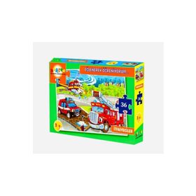 Zekice Oyuncak İtfaiyeciler 36 Parça Çocuk Puzzle