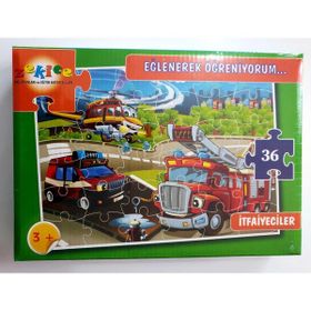 Zekice Sevimli Hayvanlar + İtfaiyeciler 36+36 Parça Puzzle Set