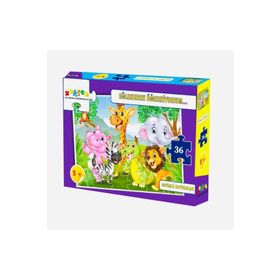 Zekice Sevimli Hayvanlar + İtfaiyeciler 36+36 Parça Puzzle Set