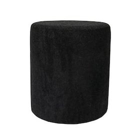 Zem Lines Teddy Kumaş Black Puf