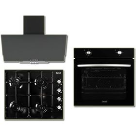 Zendi ZD1001B+ZO21411B+ZF3001B Siyah 3'lü Ankastre Set