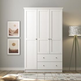 Zenio ZN.018.29.0019 Side 3 Kapak 2 Çekmece Beyaz Gardrop
