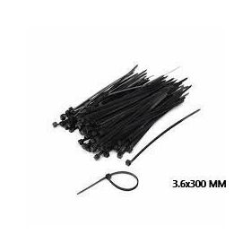 Zenith 3.6x300 mm Siyah 100 Adet Kablo Bağı Plastik ve Cırt Kelepçe