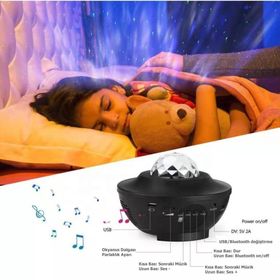 Zenon Light-Blth+Müzik+7 Farklı Ambians Smart Starry Projektör