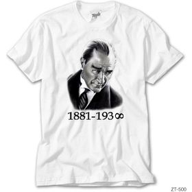 ZEPPLIN-Atatürk Beyaz Kadın Tişört
