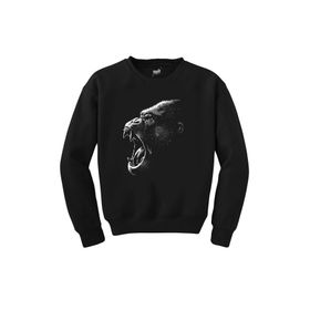 Zepplin King Kong Face Siyah Kapşonlu Sweatshirt