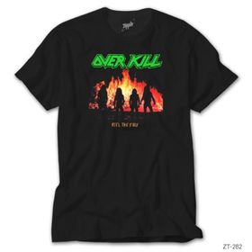 Zepplin Overkill Feel the Fire Siyah T-Shirt
