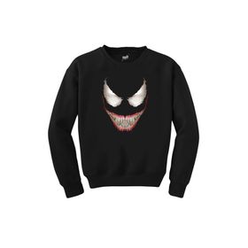 Zepplin Venom Bad Face Siyah Sweatshirt