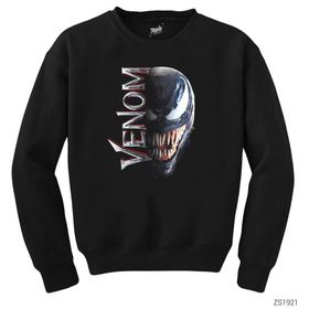 Zepplin Venom Half Face Siyah Sweatshirt