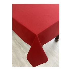 Zeren Home Düz Kırmızı Renkli Dertsiz 140x220 cm Masa Örtüsü