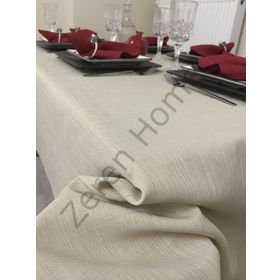 Zeren Home Kapuçino Keten Görünümlü Dertsiz Masa Örtüsü