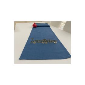 Zeren Home Keten Görünümlü Dikdörtgen İndigo Mavi 40x150 cm Runner